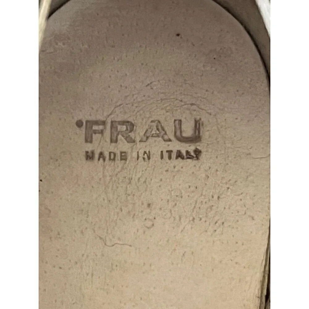 Frau Men’s 39 US Sz 6  Gray Suede Derby Lace Up Shoes Blue Eco Soles and Laces